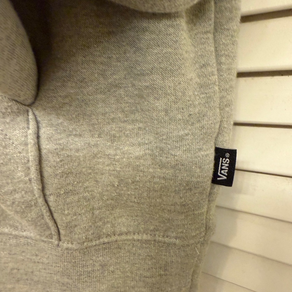 Vans Gray Hoodie with Orange Graphic Men’s Unisex Sz S Sweatshirt Long Sleeves - Picture 2 of 10